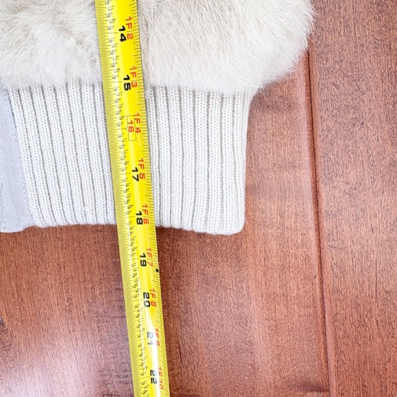 Y2K Faux Fur Zip-Up Cropped Vest Womens Size S Cream by Papaya - Picture 3 of 9